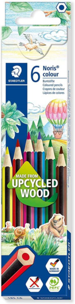 Staedtler Noris Colour 185 Pack de 6 Lapices Hexagonales de Colores - Resistencia a la Rotura - Material Wopex - Colores Surtido
