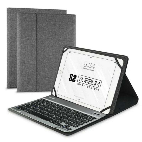 Subblim Teclado Bluetooth extraÃble - Funda universal 9-10,1" - Diseño ultradelgado - Soporte ajustable - Acceso a todas las f