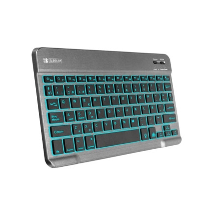 Subblim Teclado retroiluminado BT - 6mm de grosor - Conectividad Bluetooth 3.0 - Teclas de alta precisiÃ³n - BaterÃ­a Li-ion recargable - Color Gris