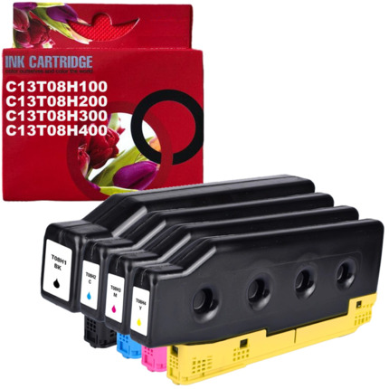 T08H1 T08H2 T08H3 T08H4 pack 4 tintas compatible con Epson WorkForce Enterprise AM-C4000