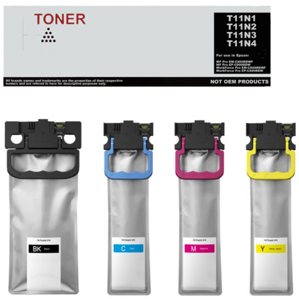 T11N1 T11N2 T11N3 T11N4 pack 4 toner multicolor compatible con Epson C13T11N140 C13T11N240 C13T11N340 C13T11N440