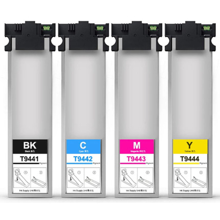 T9441 T9442 T9443 T9444 Pack 4 tinteiro pigmentada generico para Workforce negro WF-C5210, C5290, C5710DWF, C5790DWF