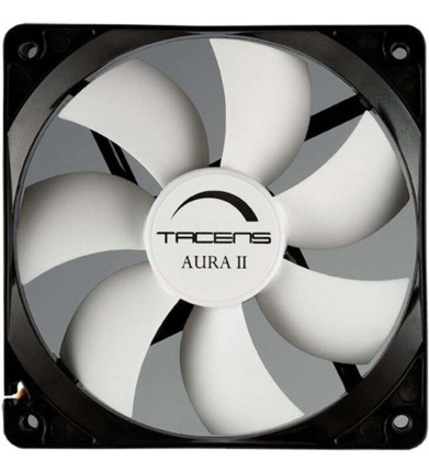 Tacens Aura II Ventilador 120mm - Carcasa Negra, Aspas Blancas - Velocidad Max. 1200rpm