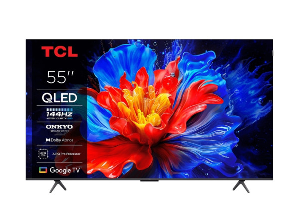 TCL 55P8K Televisor Smart TV 55" QLED UltraHD 4K HDR - Google TV, WiFi, HDMI, USB 2.0, Ethernet, Bluetooth - VESA 300x300mm