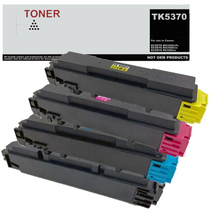 TK5370 pack 4 toner multicolor compatible con Kyocera TK5370K TK5370C TK5370M TK5370Y.