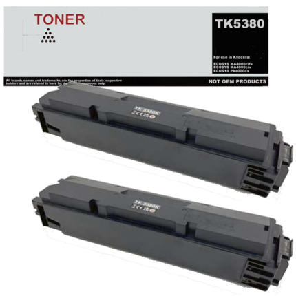 TK5380 pack 2 toner negro compatible con Kyocera 1T02Z00NL0 / TK5380K