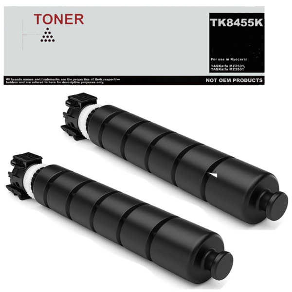 TK8455 pack 2 cartuchos de toner negro compatible con kyocera TK8455K