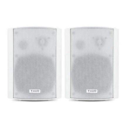 Tooq Altavoces Autoamplificados de Pared 60W - Control de Volumen, Agudos y Bajos - Soporte Giratorio 180Âº - Color Blanco