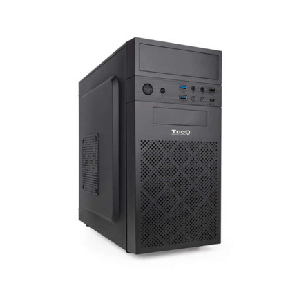 Tooq Caja Minitorre Micro-ATX/Mini-ITX - TamaÃ±o Disco Soportado 3.5", 2.5" - USB3.0, 2.0, Audio HD, Lector de Tarjetas - Ventilador 120mm Incluido - Color Negro