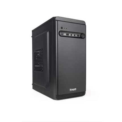 Tooq Caja Minitorre Micro-ATX/Mini-ITX - TamaÃ±o Disco Soportado 3.5", 2.5" - USB3.0, 2.0, Audio HD - Ventilador 80mm Incluido - Color Negro