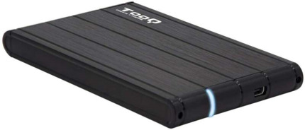 Tooq Carcasa Externa HDD/SDD 2.5" hasta 9,5mm SATA USB 3.0 - Color Negro