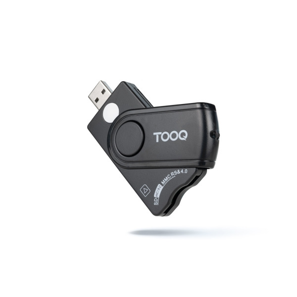 Tooq Lector de Tarjeta Inteligente y DNI + SIM, SD y SF - USB-A - Compatible con DNI 4.0 y Documento de Identidad de Portugal -