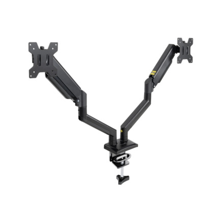 Tooq Soporte de Mesa con Brazos Articulados para 2 Monitores de 13"-34" - Giratorio e Inclinable - Piston de Gas - Peso Max 10kg x Brazo - VESA 100x100mm