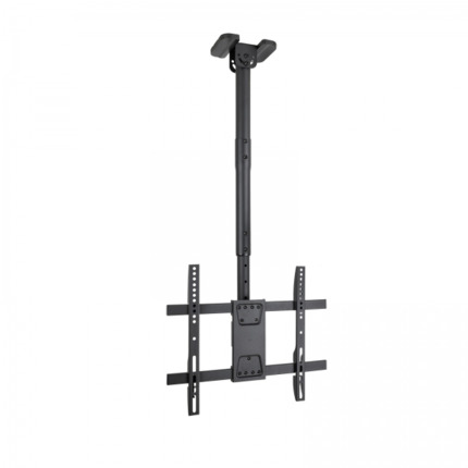 Tooq Soporte de Techo para Pantallas 32-75" - Angulo de Giro 180º - Inclinable - Gestion de Cables - Peso Max. 60kg - VESA Max. 400x400mm - Color Negro