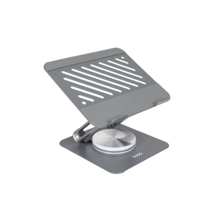 Tooq Soporte para Portatil hasta 13" - Rotacion 360 - Plegable y Portatil - Color Gris
