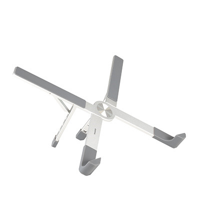 Tooq Soporte para Portatil hasta 17.3" - Plegable y Portatil - Color Plata