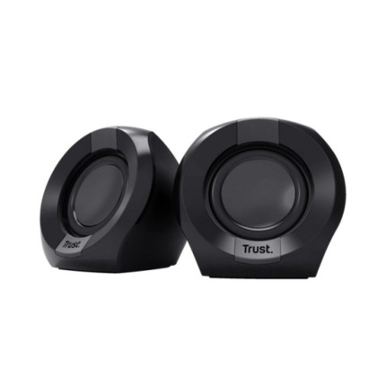 Trust Altavoces 2.0 USB 8W - Entrada y Salida Jack 3.5mm - Cable de 1.30m - Color Negro