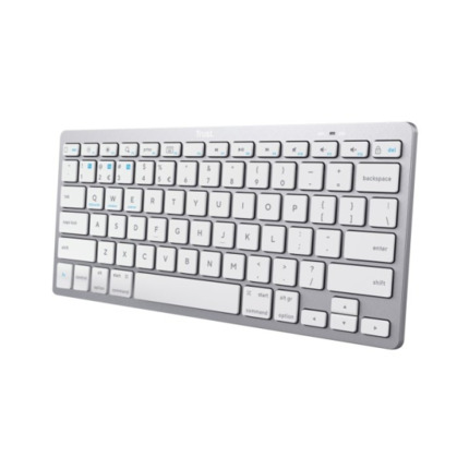 Trust Mini Teclado Ultrafino Inalambrico - Conectividad Bluetooth 4.0 - Idioma EspaÃ±ol - Color Gris