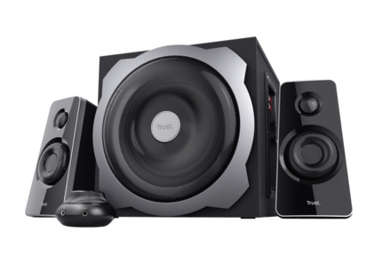 Trust Tytan Juego de Altavoces 2.1 USB 120W - Subwoofer de Madera - Mando a Distancia - Entrada Jack 3.5mm - Color Negro