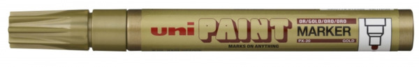 Uni-ball PX-20 Paint Marker - Marcador de Pintura - Punta Acrilica de Bala 2.2-2.8mm - Permanente en Todas las Superficies - Res