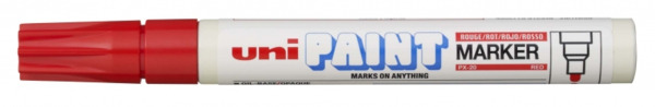 Uni-ball PX-20 Paint Marker - Marcador de Pintura - Punta Acrilica de Bala 2.2-2.8mm - Permanente en Todas las Superficies - Res