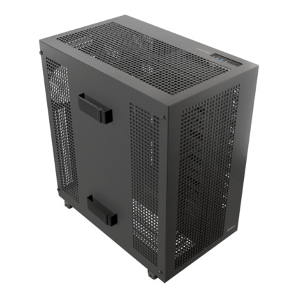 Unykach AI PRO 1500 Caja Workstation Dual CPU E-ATX, SSI-CEB, SSI-EEB, ATX, Micro-ATX, ITX - TamaÃ±os de Disco Soportados 3.5", 2.5" - USB-A 3.0, USB-C, Audio - Soporta Refrigeracion Liquida - Color Negro