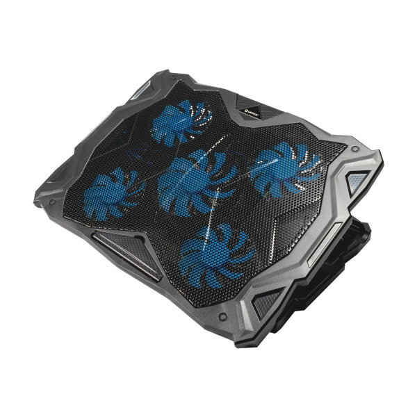 Unykach Candy C500 Base de Refrigeracion - 5 Ventiladores LED Azul - Altura Ajustable en 5 Posiciones - Estructura Resistente -