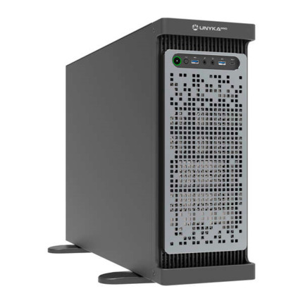 Unykach WS-SR630 Workstation & IDC Rack Caja 4U ATX - TamaÃ±os de Disco Soportados 3.5", 2.5" - Filtro Antipolvo - USB-A 3.0, USB-C - 4 Ventiladores Incluidos - Color Negro/Plata