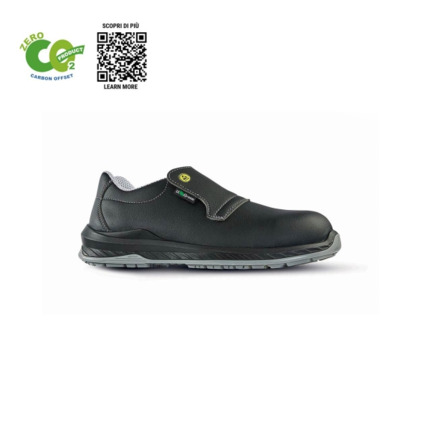 Upower Burn O ESD Calzado de Seguridad Eco-Friendly - Talla 35 - Puntera AirToe Composite, Resistente al Agua, Suela Antideslizante, Plantilla Antibacteriana, Proteccion S2 FO SR - Color Negro