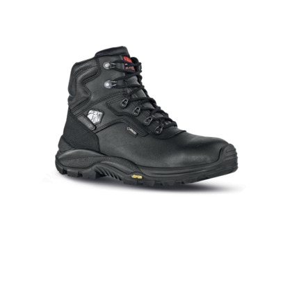 Upower Drop GTX S Calzado de Seguridad Botines - Talla 42 - Impermeables y Transpirables, Puntera Composite, Antiperforacion, Suela Antideslizante PU/VIBRAM, Proteccion S7S CI HI HRO FO SR - Color Negro