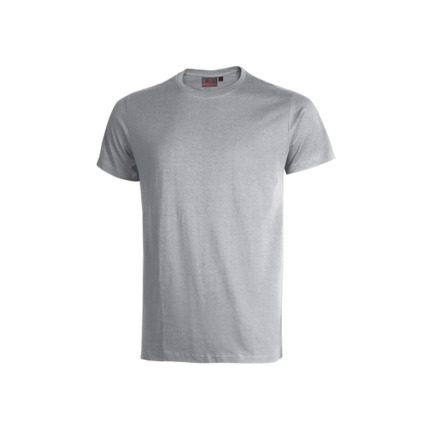Upower Figi Camiseta de Trabajo de Algodon Cardado - Talla 2XL - Suavidad y Confort Prolongado, Cuello Elastico Acanalado, Cinta Para-Sudor, Proteccion DPI1 - Color Gris Plateado