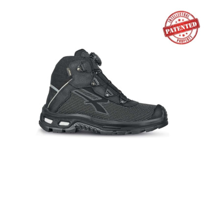 Upower Kora S Zapato de Seguridad Alto - Talla 48 - Resistente a la Abrasion, Repelente al Agua, Forro Gore-Tex, Puntera Aluminio, Proteccion S7S CI HI HRO FO SR - Color Gris Oscuro
