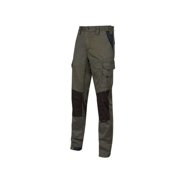 Upower Majo Pantalon de Trabajo - Talla XL - Algodon Elastico, DiseÃ±o Slim-Fit, Multiples Bolsillos, Proteccion Lumbar, Detalle