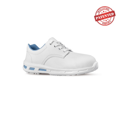 Upower Zelda O Calzado de Seguridad Bajos - Talla 41 - Puntal de Composite, Suela Antideslizante PU/PU, Proteccion S2 FO SR - Color Blanco