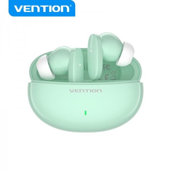 Vention Auriculares Bluetooth 5.3 con Estuche de Carga - 7h Autonomia - Color Verde