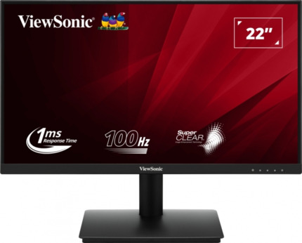 Viewsonic Monitor 21,5" VA220-H LED FullHD - 100Hz - Respuesta 1ms - Angulo de Vision 178Âº - 16:9 - MVA Panel -VGA - HDMI - VESA 75x75 - Color Negro
