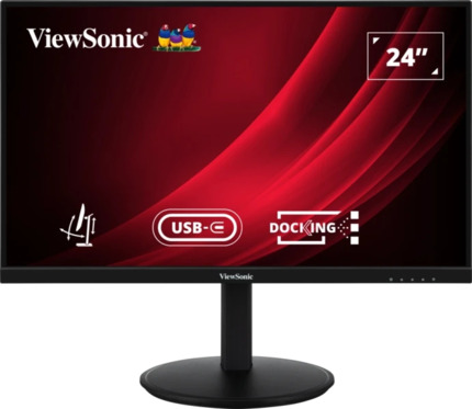 ViewSonic VG2409U-2 Monitor LED 24" IPS Full HD 1080p HDR - Respuesta 4ms - Altavoces 5W - 16:9 - Ajustable en Altura, Giratorio e Inclinable - HDMI, Audio, USB, RJ45 - Angulo de Vision 178Âº - VESA 100x100mm