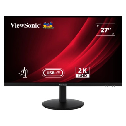 ViewSonic VG2709-2K-MHDU-2 Monitor LED 27" IPS QHD 2K HDR - Respuesta 4ms - Altavoces 5W - 16:9 - Ajustable en Altura, Giratorio e Inclinable - HDMI, Audio, USB-C - Angulo de Vision 178Âº - VESA 100x100mm