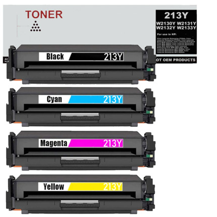 W2130Y W2131Y W2132Y W2133Y pack 4 toner compatible con HP 213Y