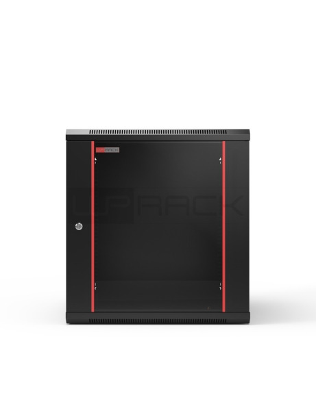 WP RWB-09605-B Armario Mural 9U - Puerta de Cristal - Cerradura de Seguridad - 600x500x500mm - Color Negro