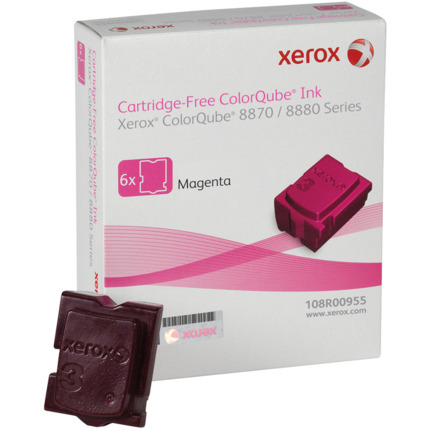 Xerox ColorQube 8870/8880 Magenta Pack de 6 Cartuchos de Tinta Solida Originales - 108R00955