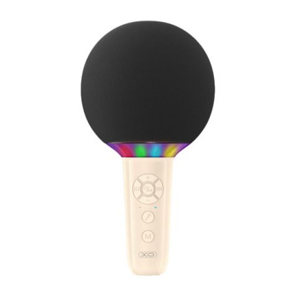 XO BE50 Microfono Inalambrico - Karaoke - 5W - Bluetooth 5.3 - Iluminacion LED - Autonomia MÃ¡xima 3h - Color Beige