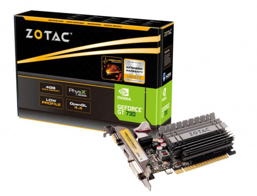 Zotac GeForce GT 730 Tarjeta Grafica 4GB GDDR3 HDMI, DVI-D, VGA