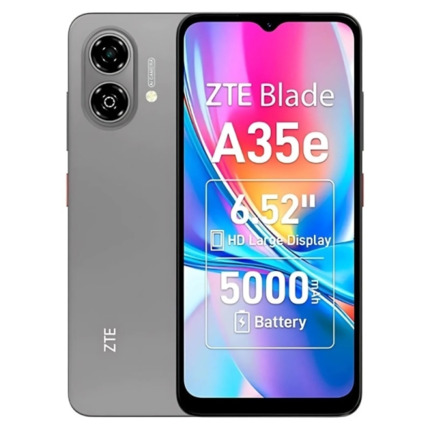 ZTE Blade A35e Smartphone Pantalla 6,52" - 2+2GB RAM - 32 GB - 90 Hz - Bateria 5000 mAh - Color Gris